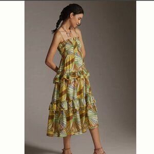 Mare Mare x Anthropologie Smocked Bodice Midi Dress size XS